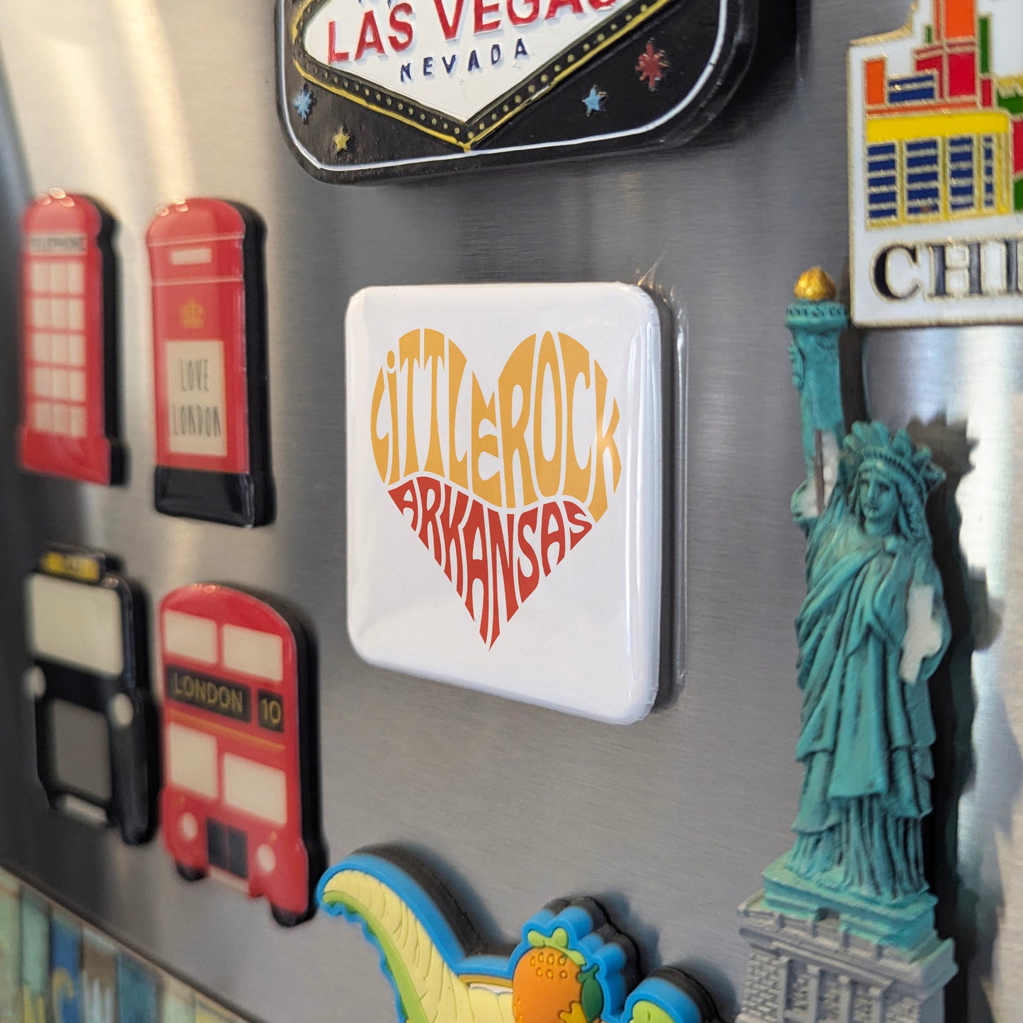 Little Rock Arkansas Magnet | Retro Glam | 2×2 | Made in Canada - PhiloPerse