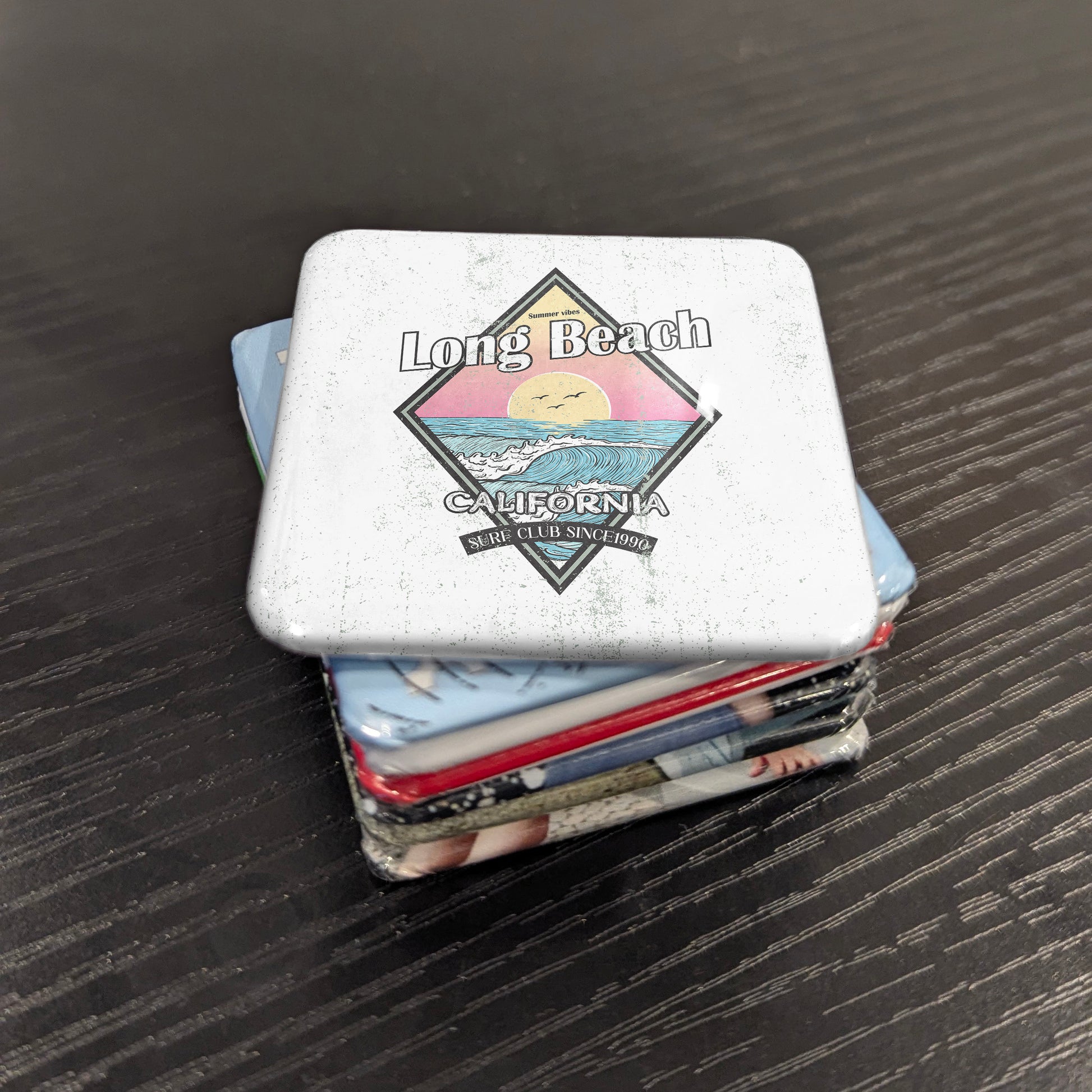 Long Beach California Magnet | Summer Vibes | 2×2 | Made in Canada - PhiloPerse