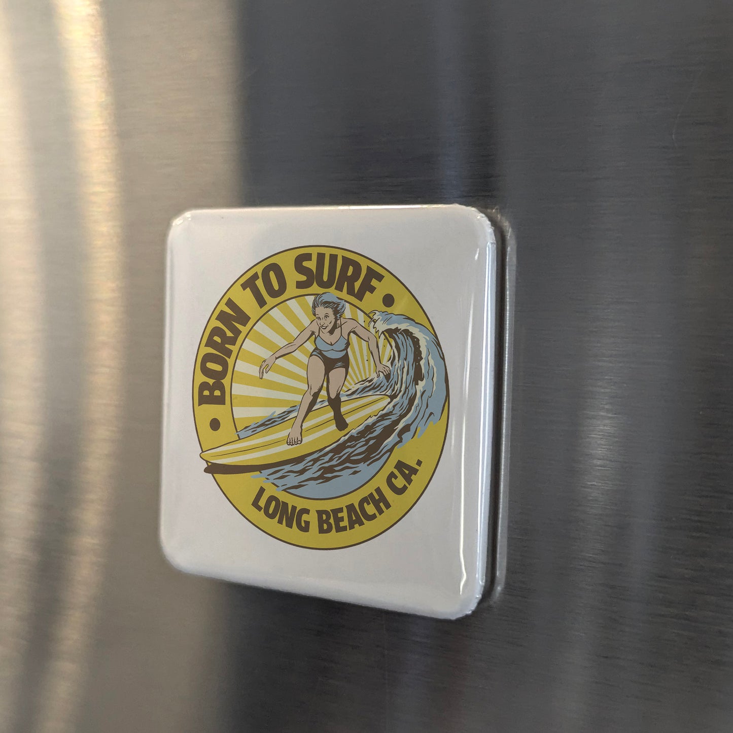 Long Beach California Magnet | Surf City USA | 2×2 | Made in Canada - PhiloPerse