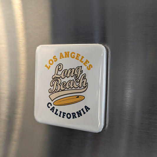 Long Beach California Magnet | Surf City in LA | 2×2 | Made in Canada - PhiloPerse