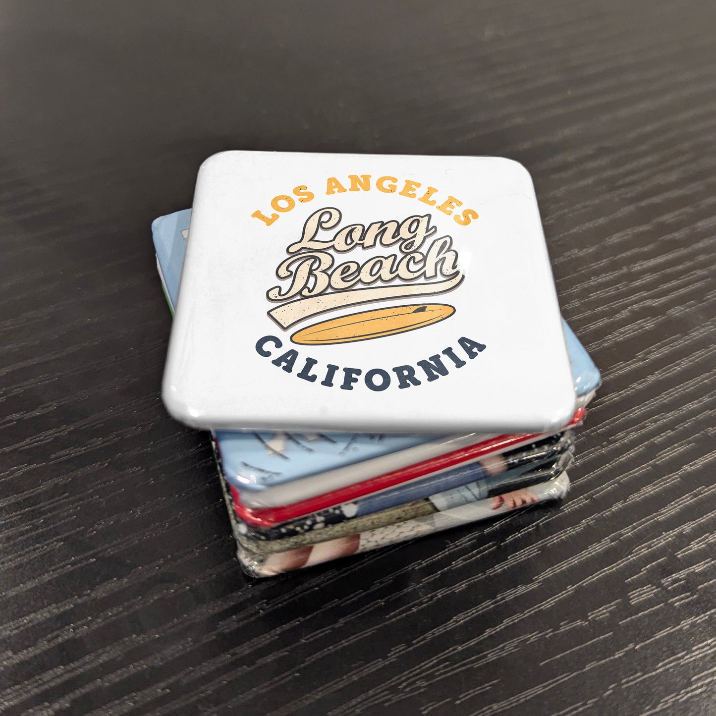 Long Beach California Magnet | Surf City in LA | 2×2 | Made in Canada - PhiloPerse