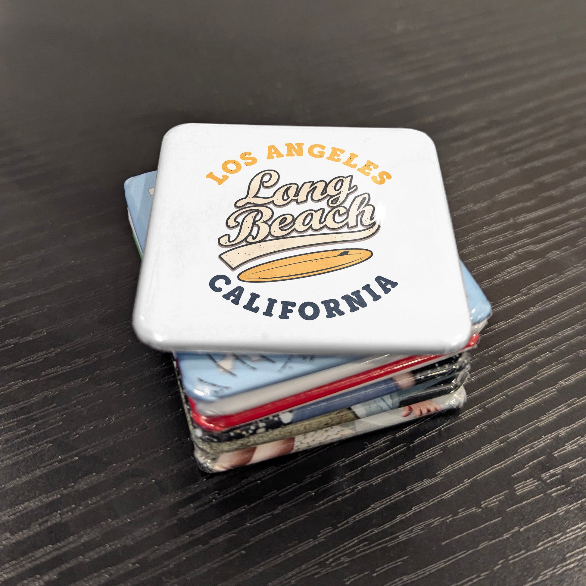 Long Beach California Magnet | Surf City in LA | 2×2 | Made in Canada - PhiloPerse