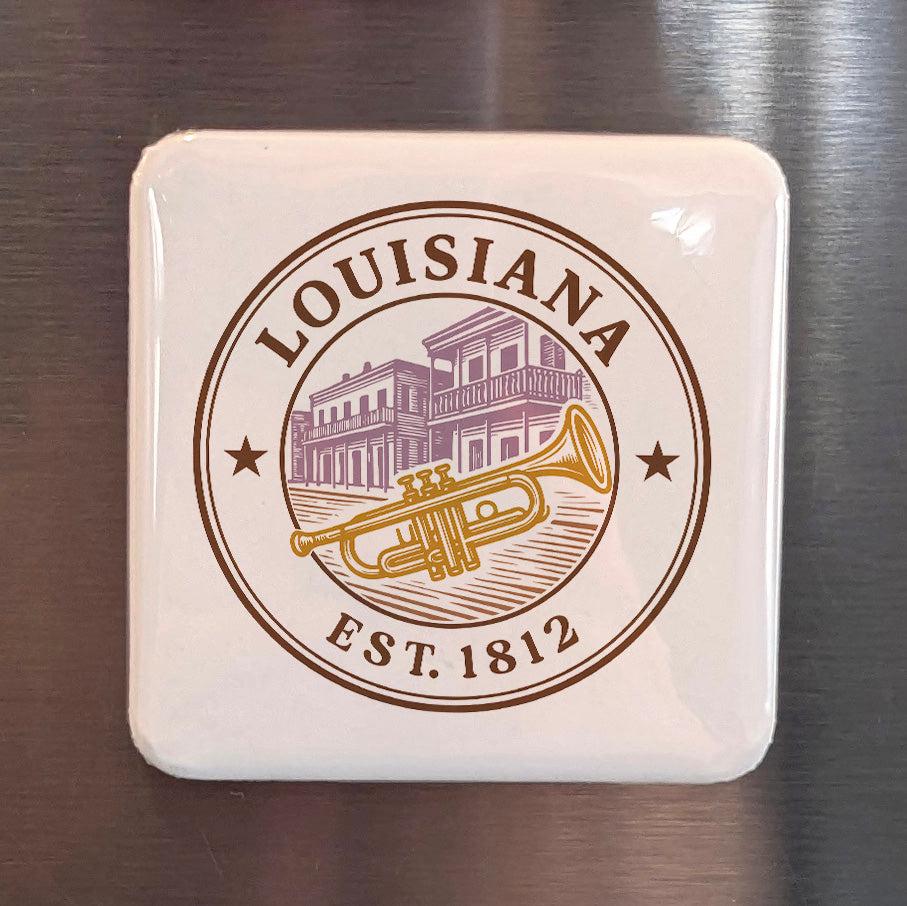 Louisiana Magnet | The Pelican State | 2×2 | Made in Canada - PhiloPerse