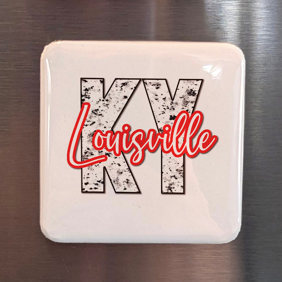 Louisville Kentucky Magnet | Bourbon City | 2×2 | Made in Canada - PhiloPerse