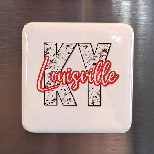 Louisville Kentucky Magnet | Bourbon City | 2×2 | Made in Canada - PhiloPerse