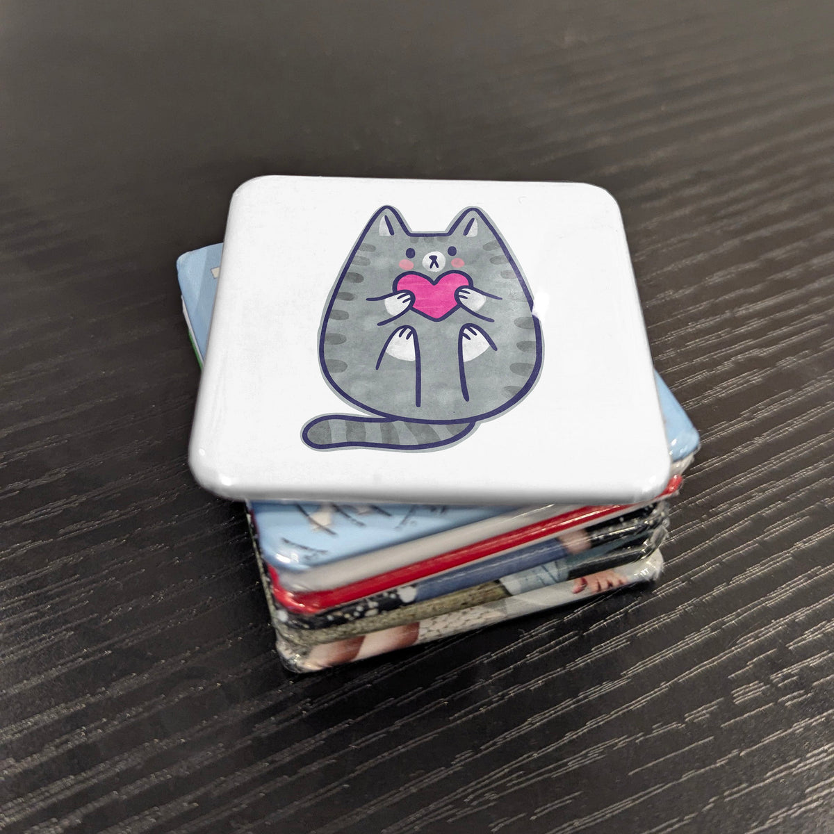 Love Cat Magnet | A Heart Full of Purrs | 2×2 | Made in Canada - PhiloPerse