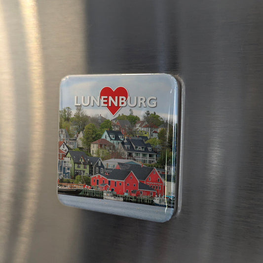 Lunenburg Nova Scotia Magnet | Colourful Harbour of the South Shore | 2x2 | Made in Canada - PhiloPerse