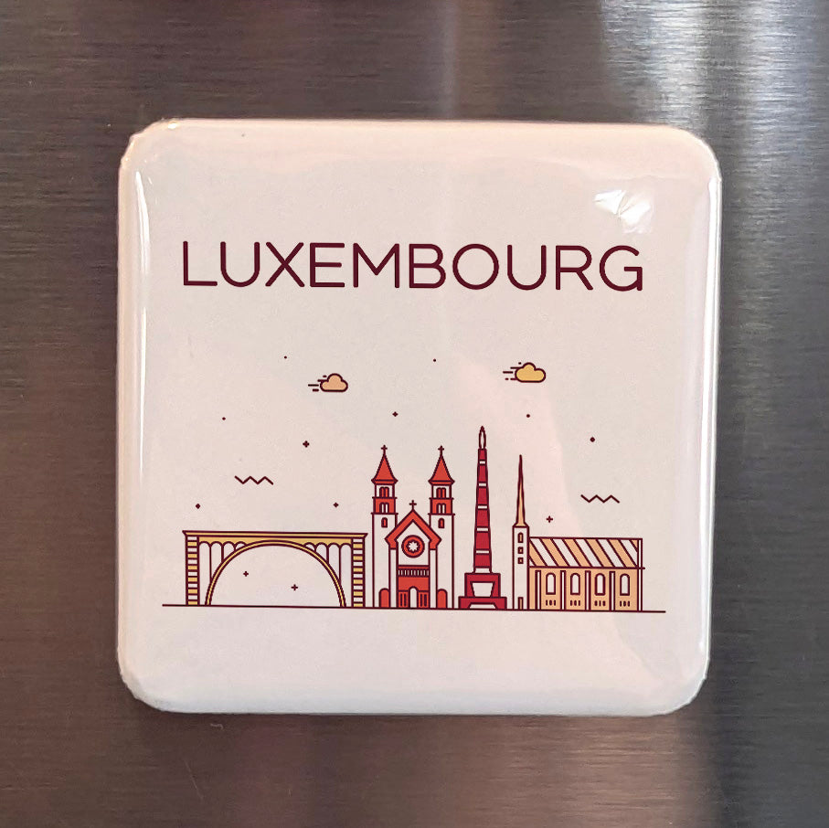 Luxembourg Magnet | City of Bridges and Fortress on the Alzette and Petrusse | 2x2 | Made in Canada