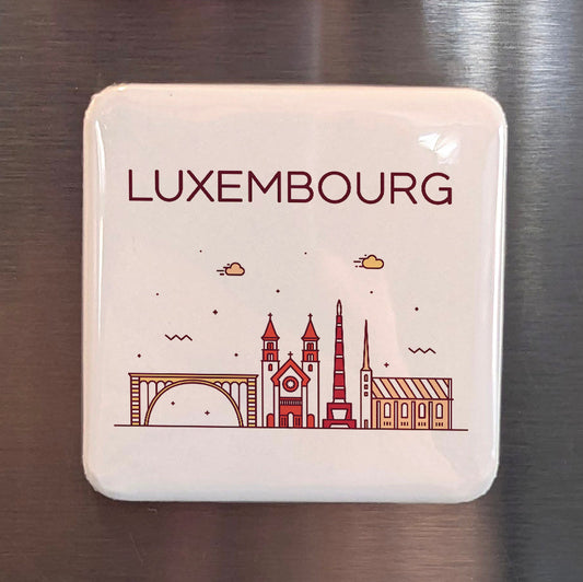 Luxembourg Magnet | City of Bridges and Fortress on the Alzette and Petrusse | 2x2 | Made in Canada - PhiloPerse