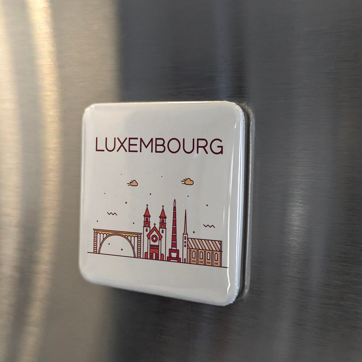 Luxembourg Magnet | City of Bridges and Fortress on the Alzette and Petrusse | 2x2 | Made in Canada