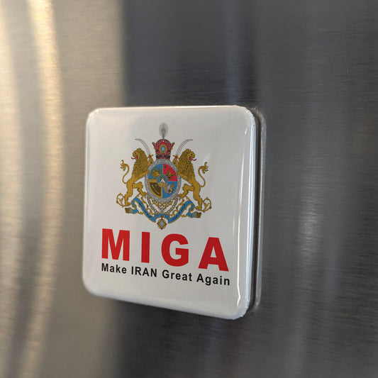MIGA Make IRAN Great Again Fridge Magnet - PhiloPerse