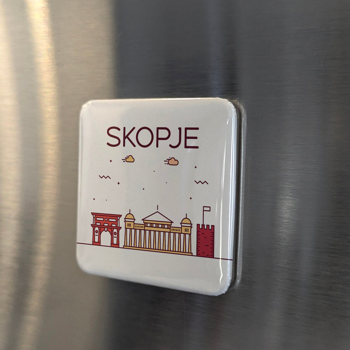 Skopje North Macedonia Magnet | City of Warriors and Ancient Macedonian Crossroads | 2x2 | Made in Canada