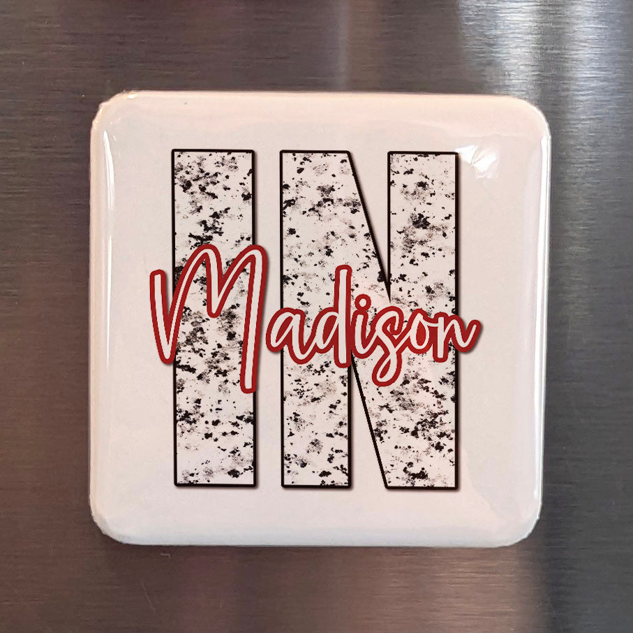 Madison Indiana Magnet | River Town | 2×2 | Made in Canada - PhiloPerse