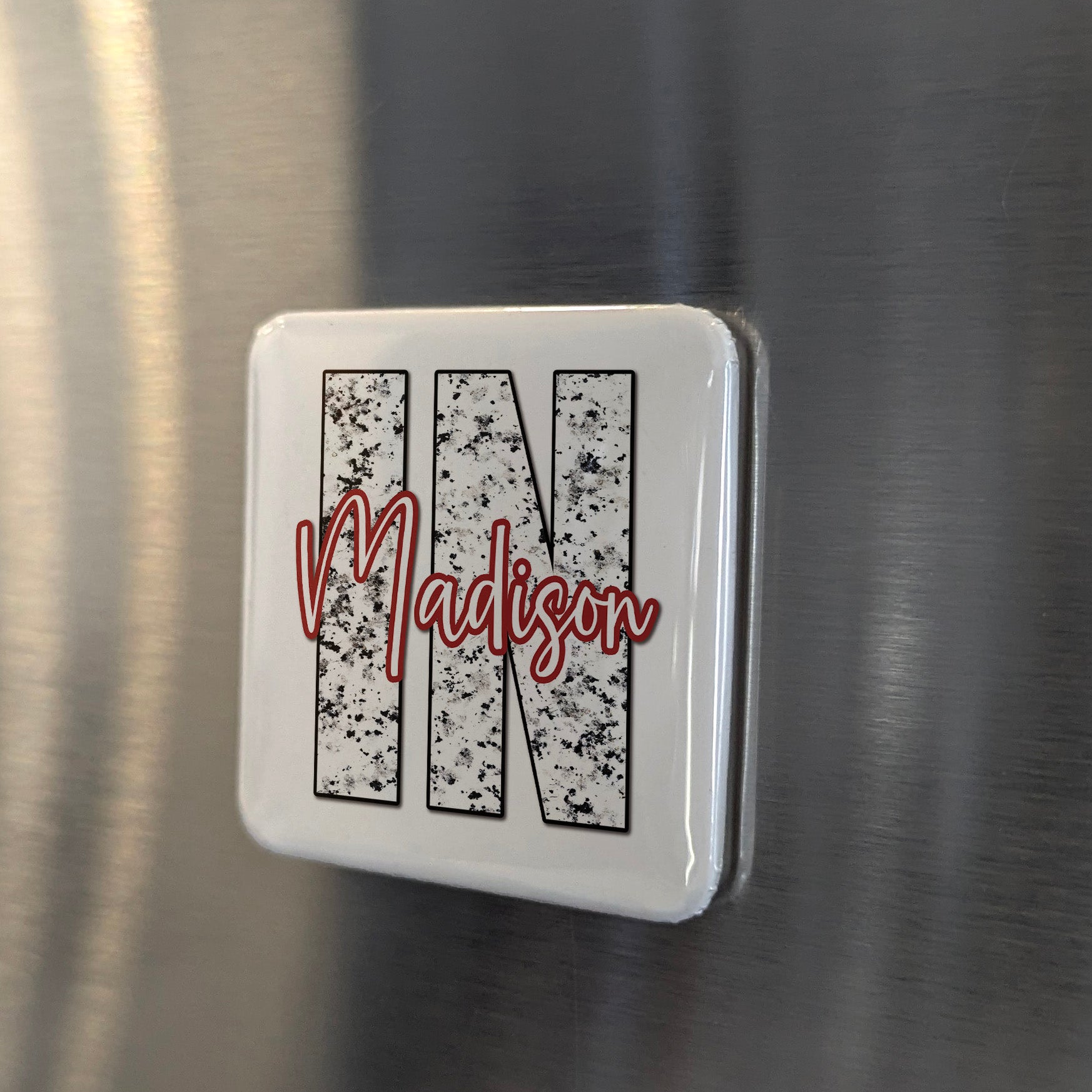 Madison Indiana Magnet | River Town | 2×2 | Made in Canada - PhiloPerse