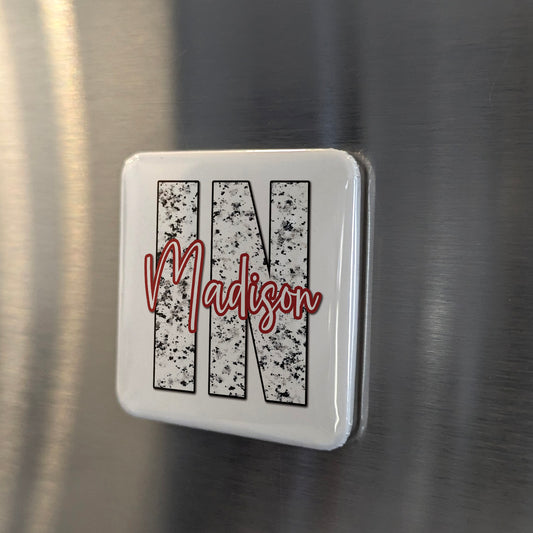 Madison Indiana Magnet | River Town | 2×2 | Made in Canada - PhiloPerse
