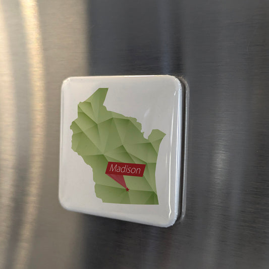Madison Wisconsin Magnet | Isthmus City | 2×2 | Made in Canada - PhiloPerse