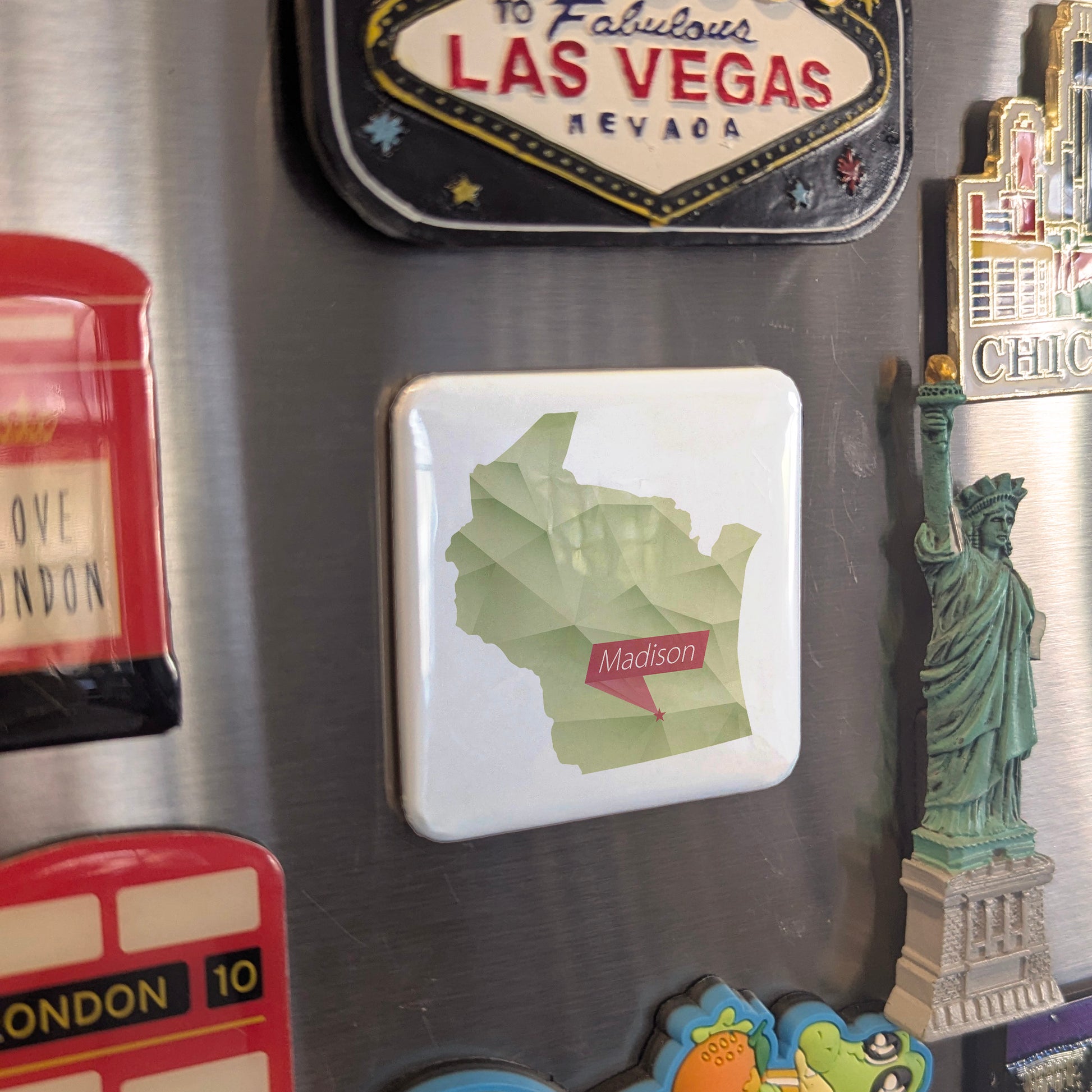 Madison Wisconsin Magnet | Isthmus City | 2×2 | Made in Canada - PhiloPerse