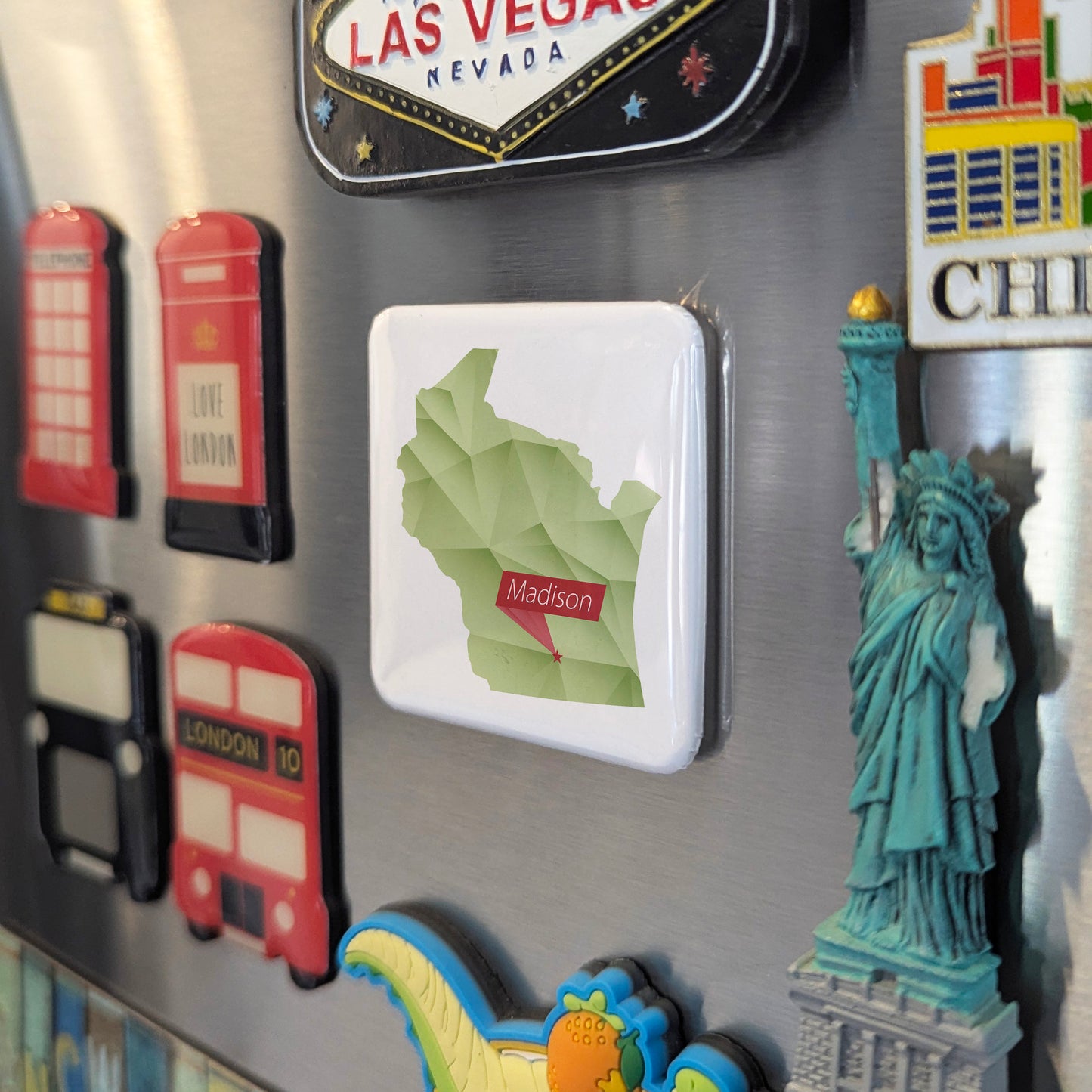 Madison Wisconsin Magnet | Isthmus City | 2×2 | Made in Canada - PhiloPerse