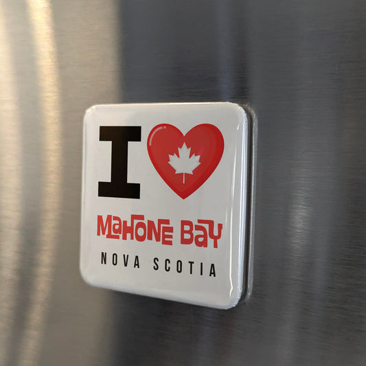 Mahone Bay Nova Scotia Magnet | Three Churches Town | 2x2 | Made in Canada - PhiloPerse