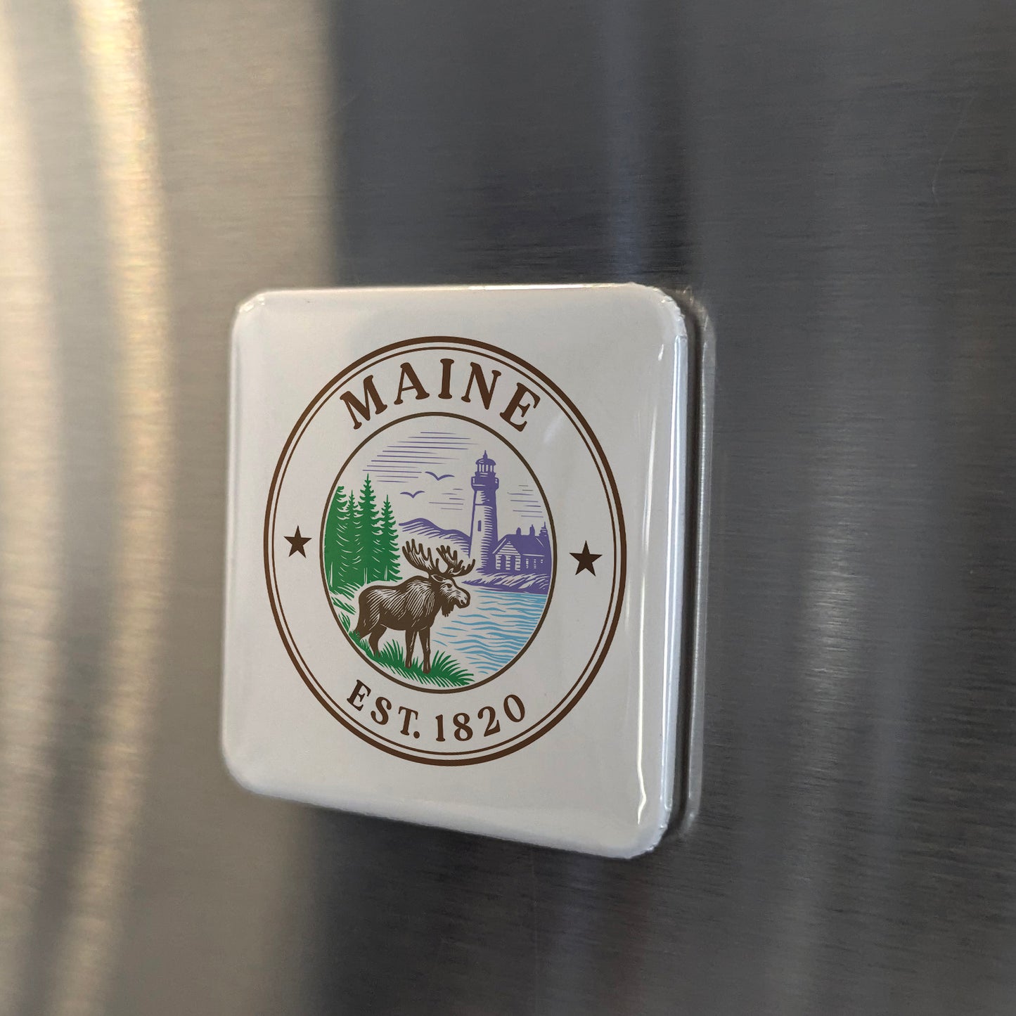 Maine Magnet | The Pine Tree State | 2×2 | Made in Canada - PhiloPerse