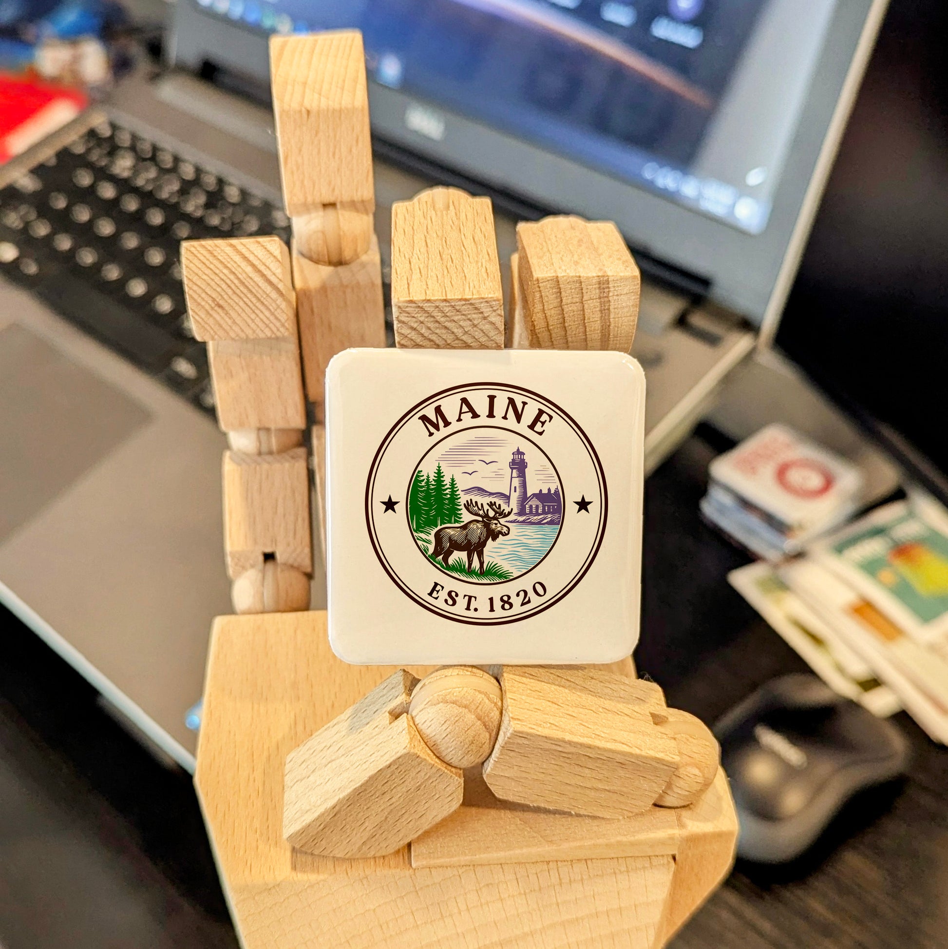 Maine Magnet | The Pine Tree State | 2×2 | Made in Canada - PhiloPerse