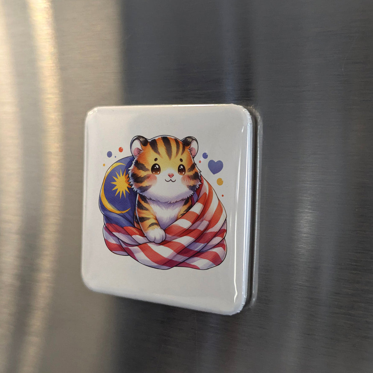 Malaysia Asia Magnet | Malayan Tiger Symbol of the Golden Chersonese | 2x2 | Made in Canada