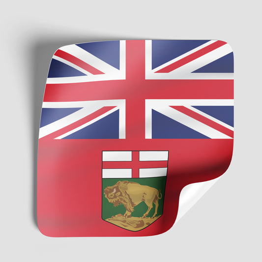 Manitoba Flag Vinyl Sticker | 2x2 | Made in Canada - PhiloPerse