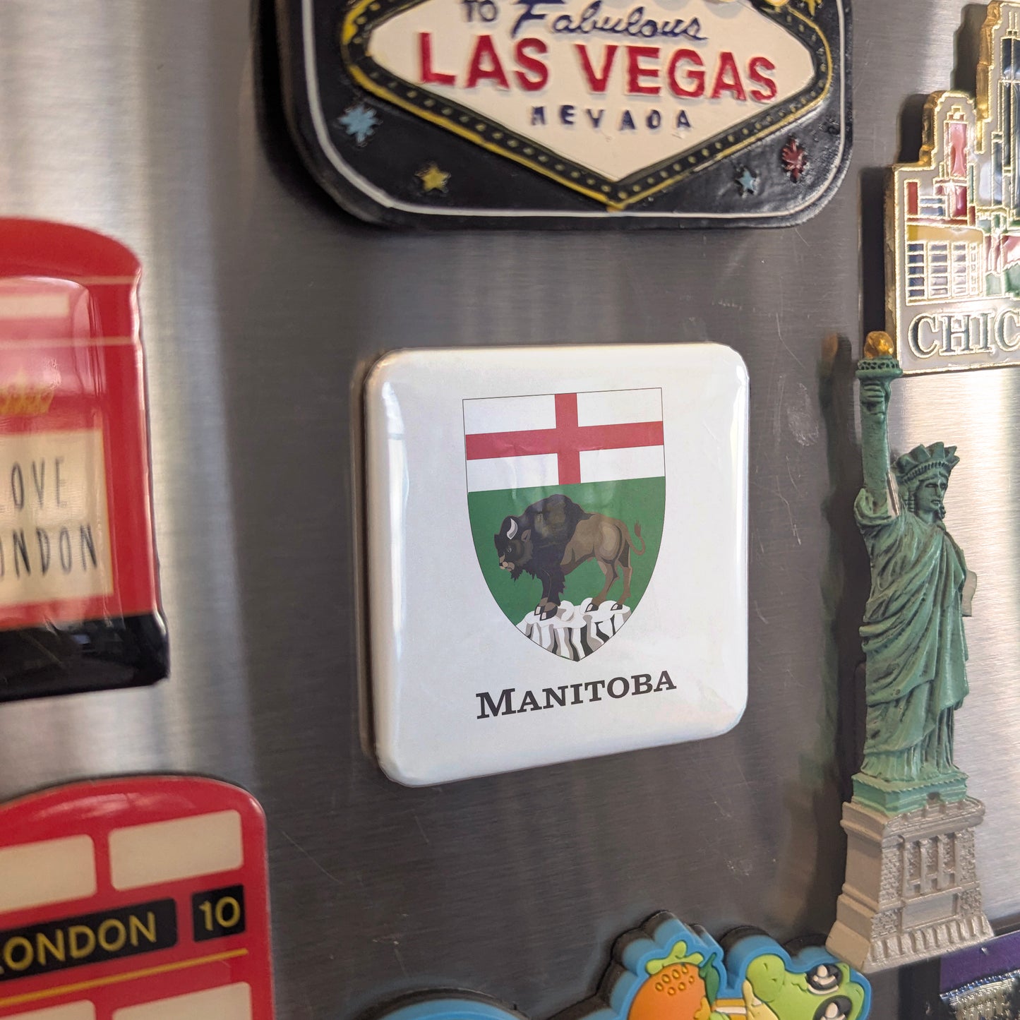 Manitoba Flag Fridge Magnet - PhiloPerse