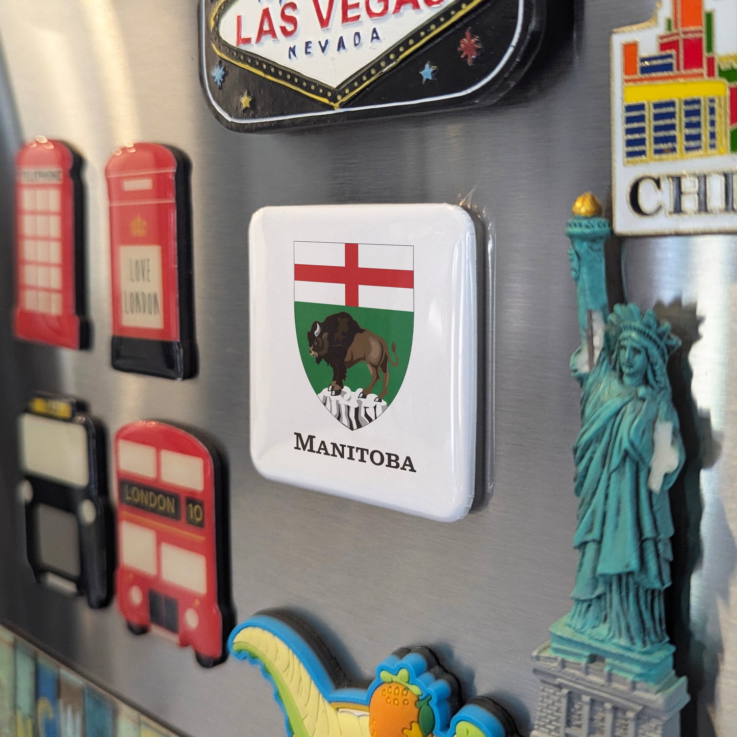 Manitoba Flag Fridge Magnet - PhiloPerse