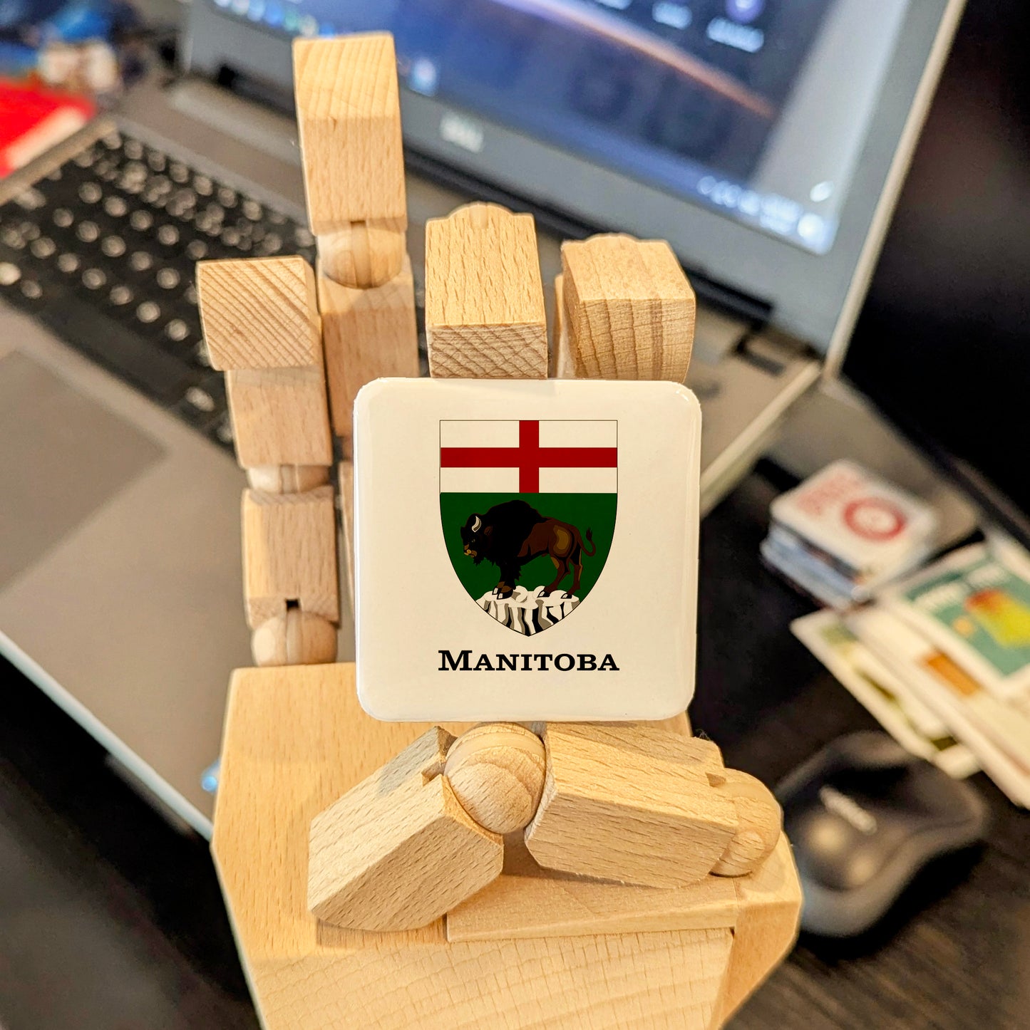 Manitoba Flag Fridge Magnet - PhiloPerse