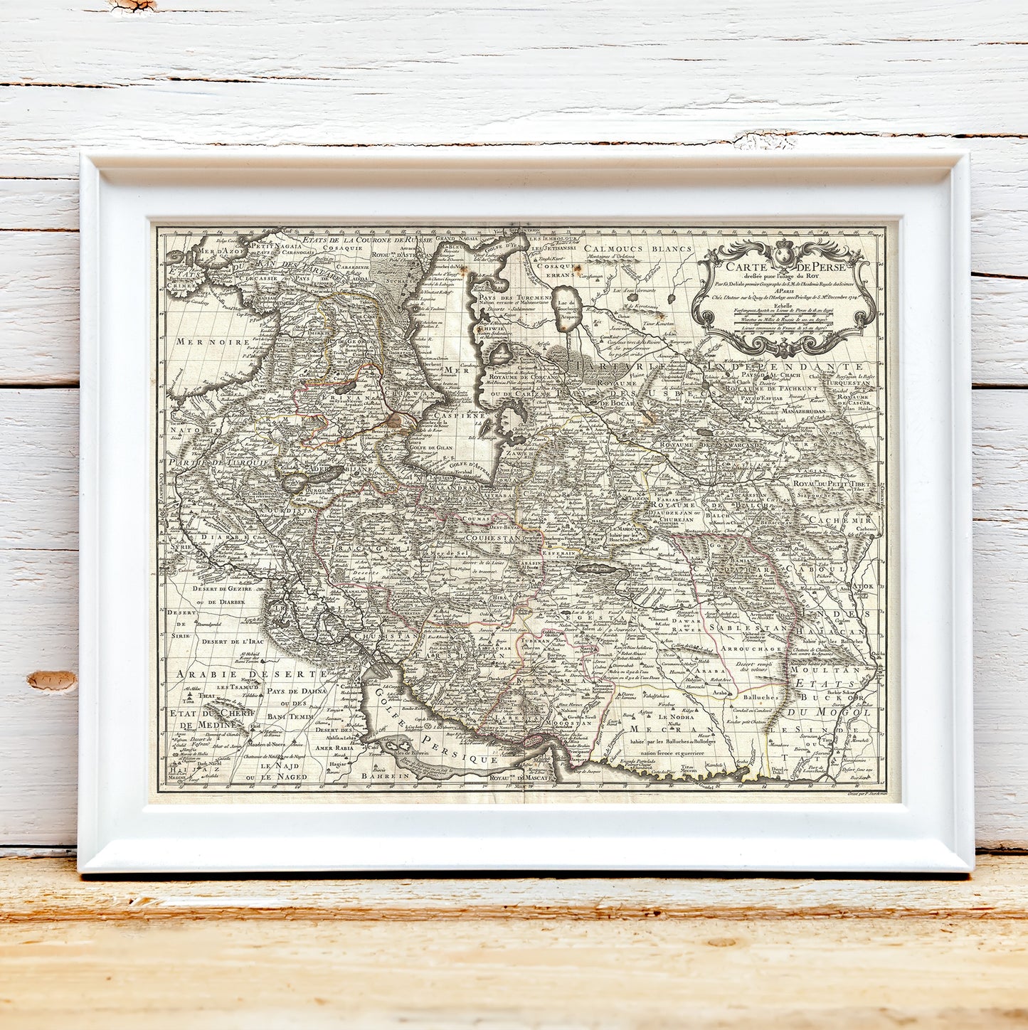 Map of Persia & the Persian Gulf, 1724, Art Print | 8×10 | Made in Canada - PhiloPerse