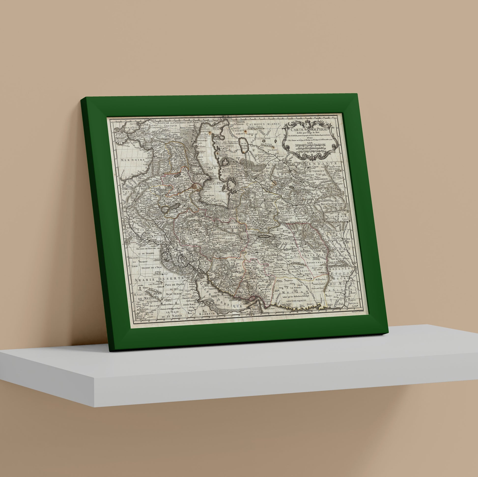 Map of Persia & the Persian Gulf, 1724, Art Print | 8×10 | Made in Canada - PhiloPerse