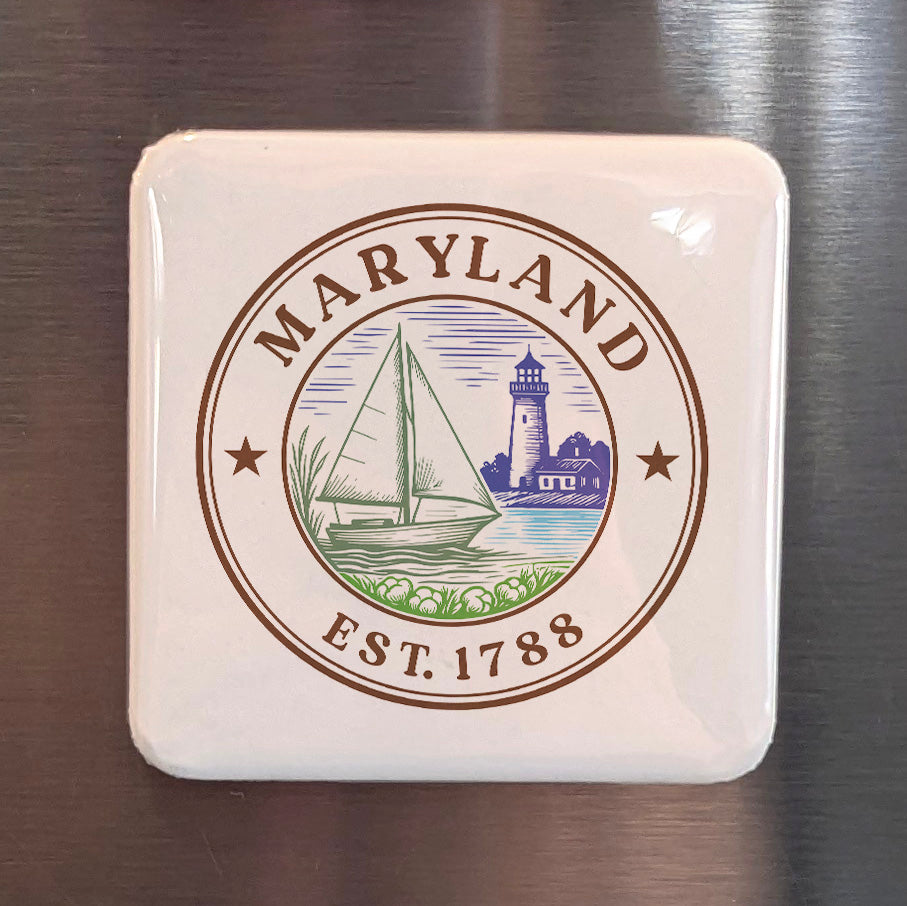 Maryland Magnet | The Old Line State | 2×2 | Made in Canada - PhiloPerse