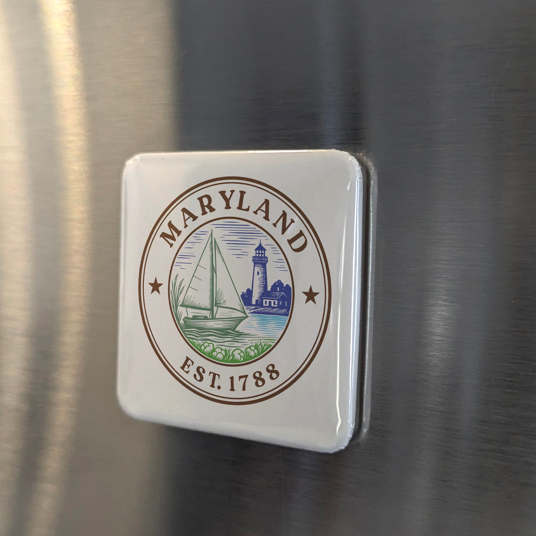 Maryland Magnet | The Old Line State | 2×2 | Made in Canada - PhiloPerse
