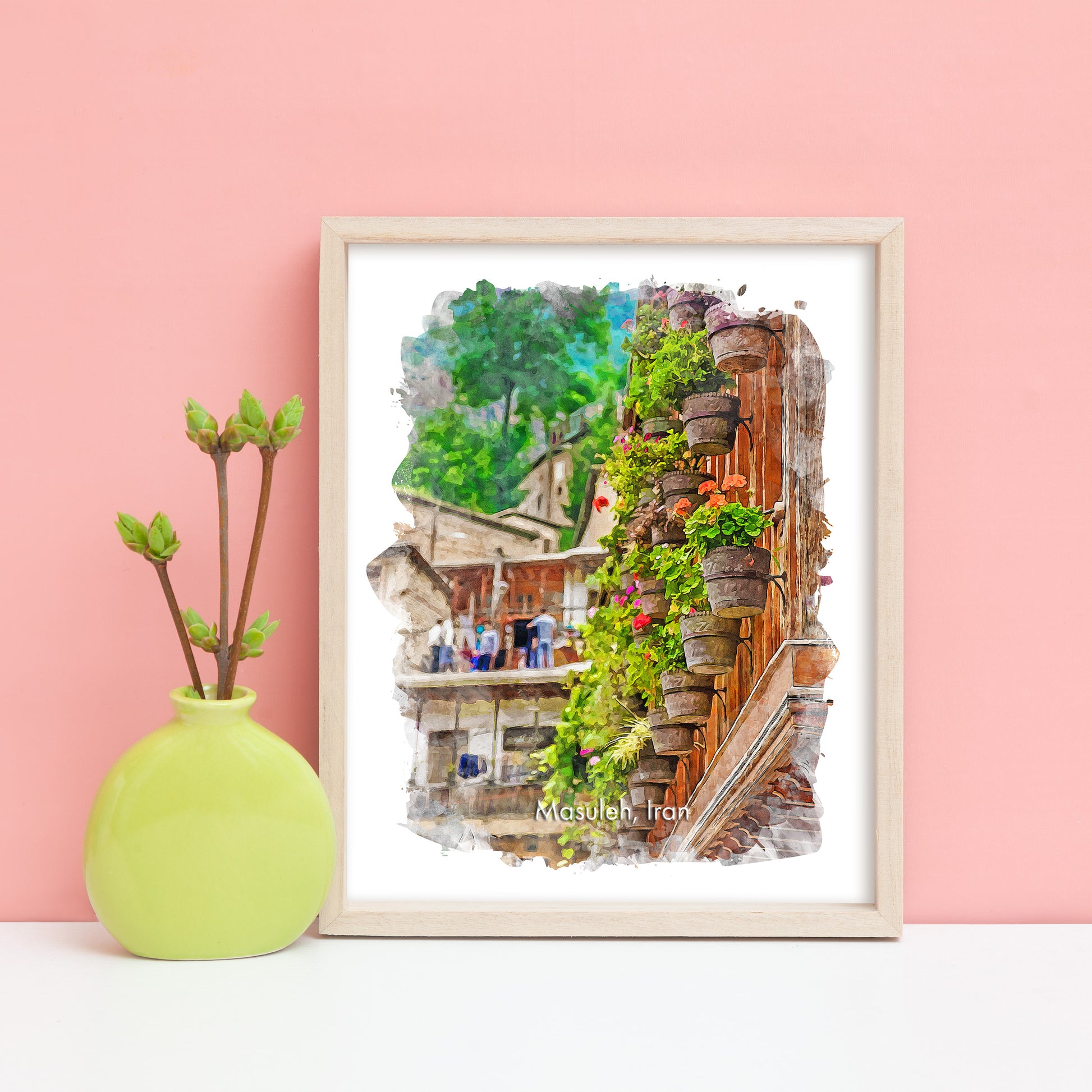 Masuleh Flower Balcony, Iran, Art Print | 8×10 | Made in Canada - PhiloPerse