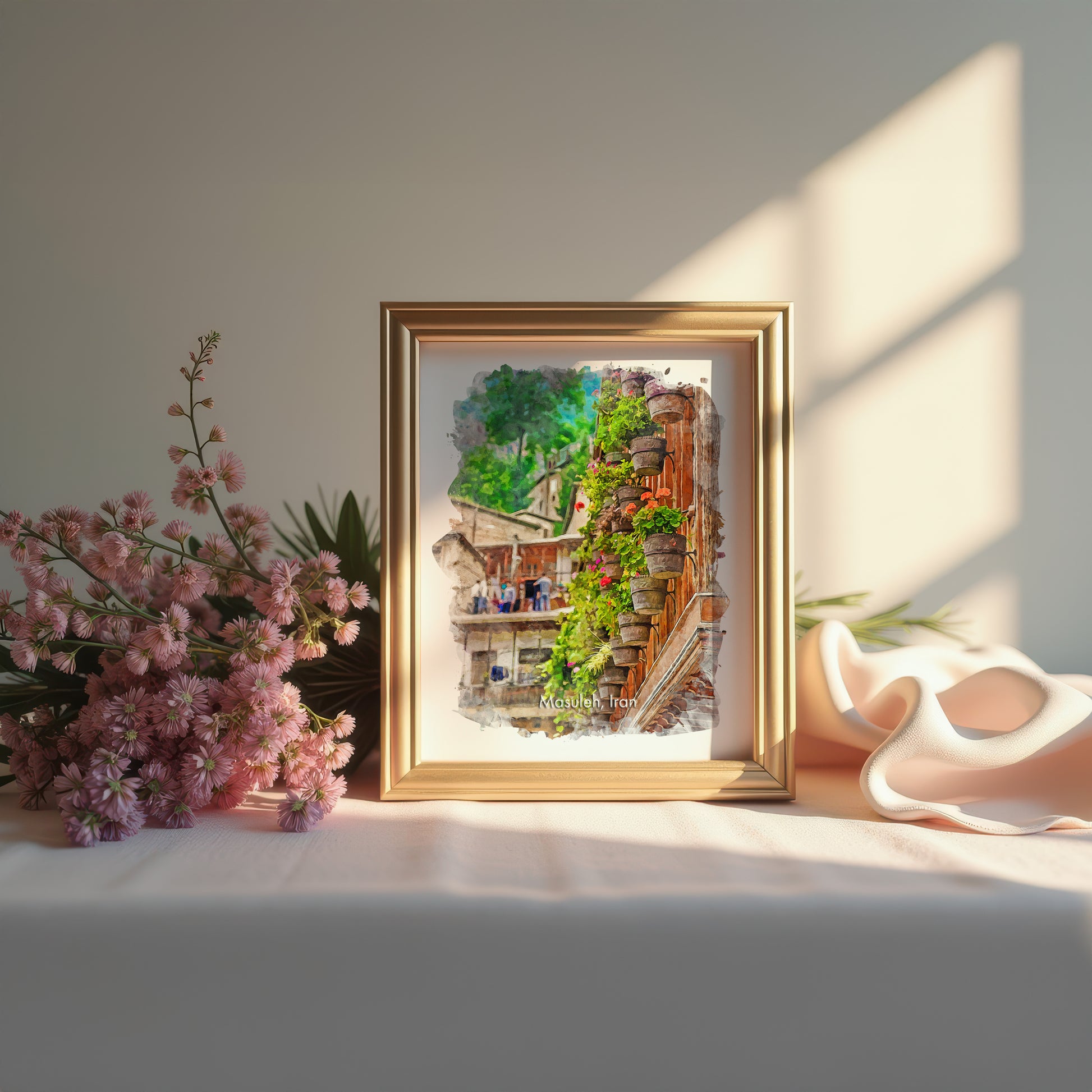 Masuleh Flower Balcony, Iran, Art Print | 8×10 | Made in Canada - PhiloPerse