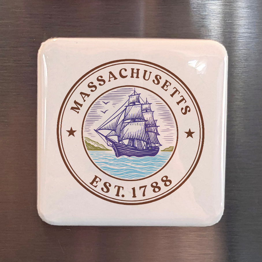 Massachusetts Magnet | The Bay State | 2×2 | Made in Canada - PhiloPerse