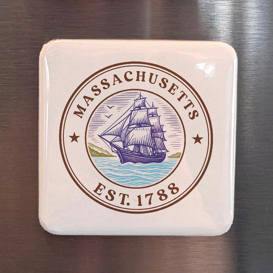 Massachusetts Magnet | The Bay State | 2×2 | Made in Canada - PhiloPerse