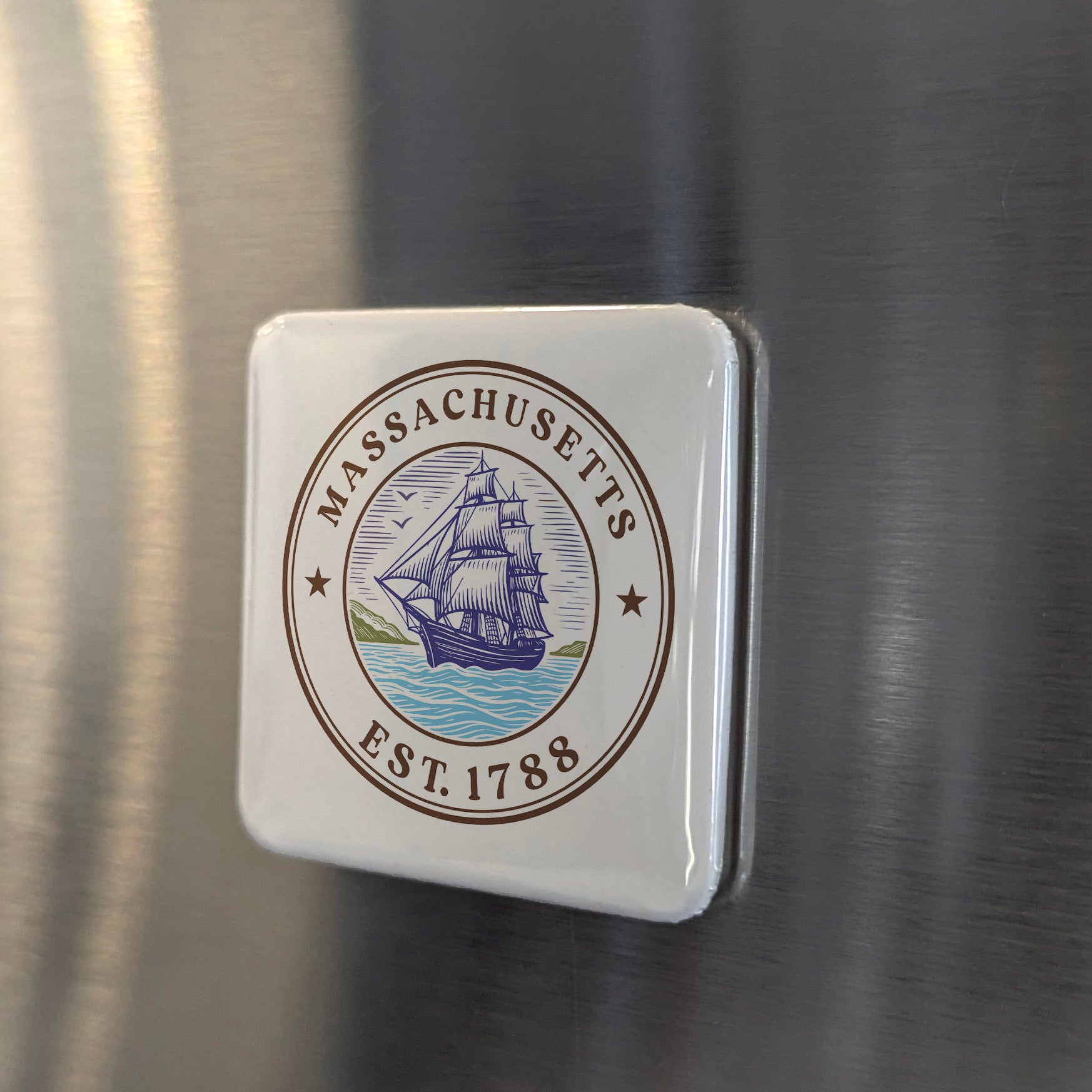 Massachusetts Magnet | The Bay State | 2×2 | Made in Canada - PhiloPerse