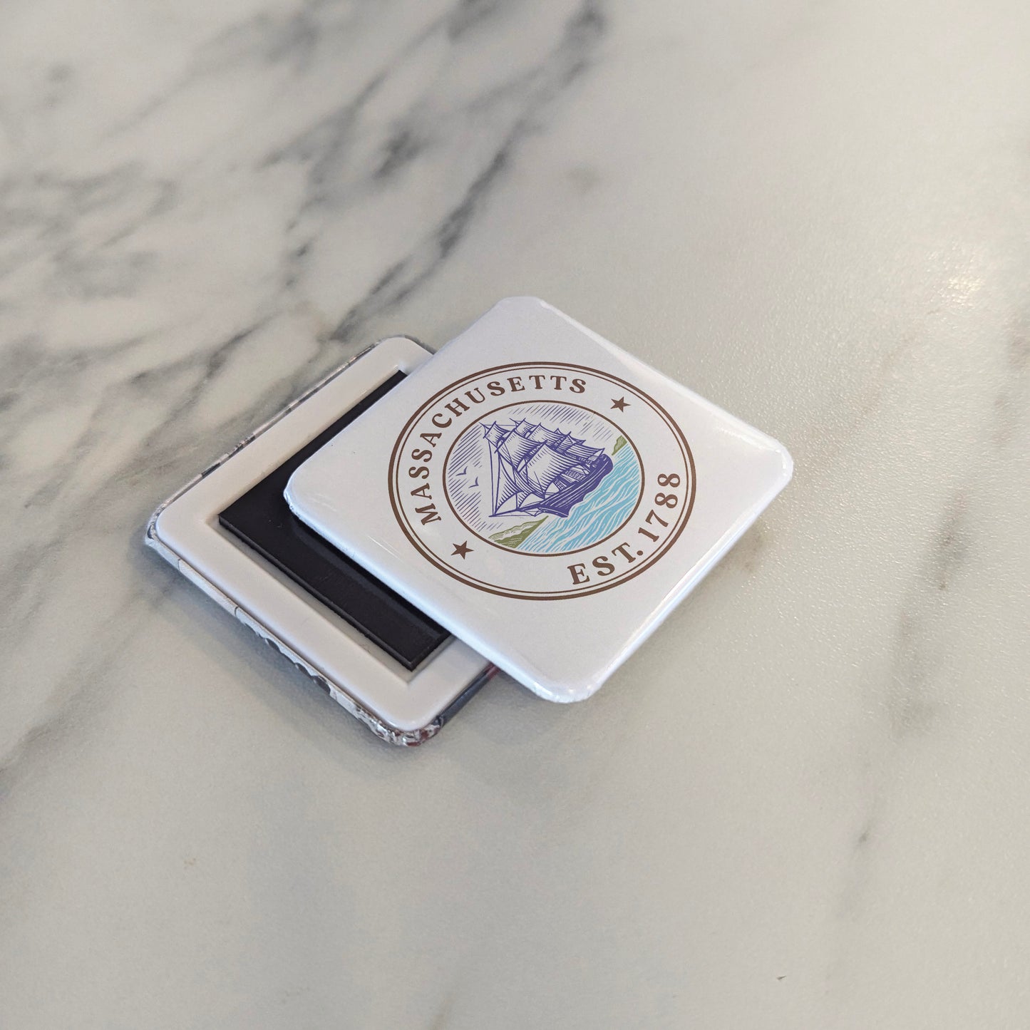 Massachusetts Magnet | The Bay State | 2×2 | Made in Canada - PhiloPerse