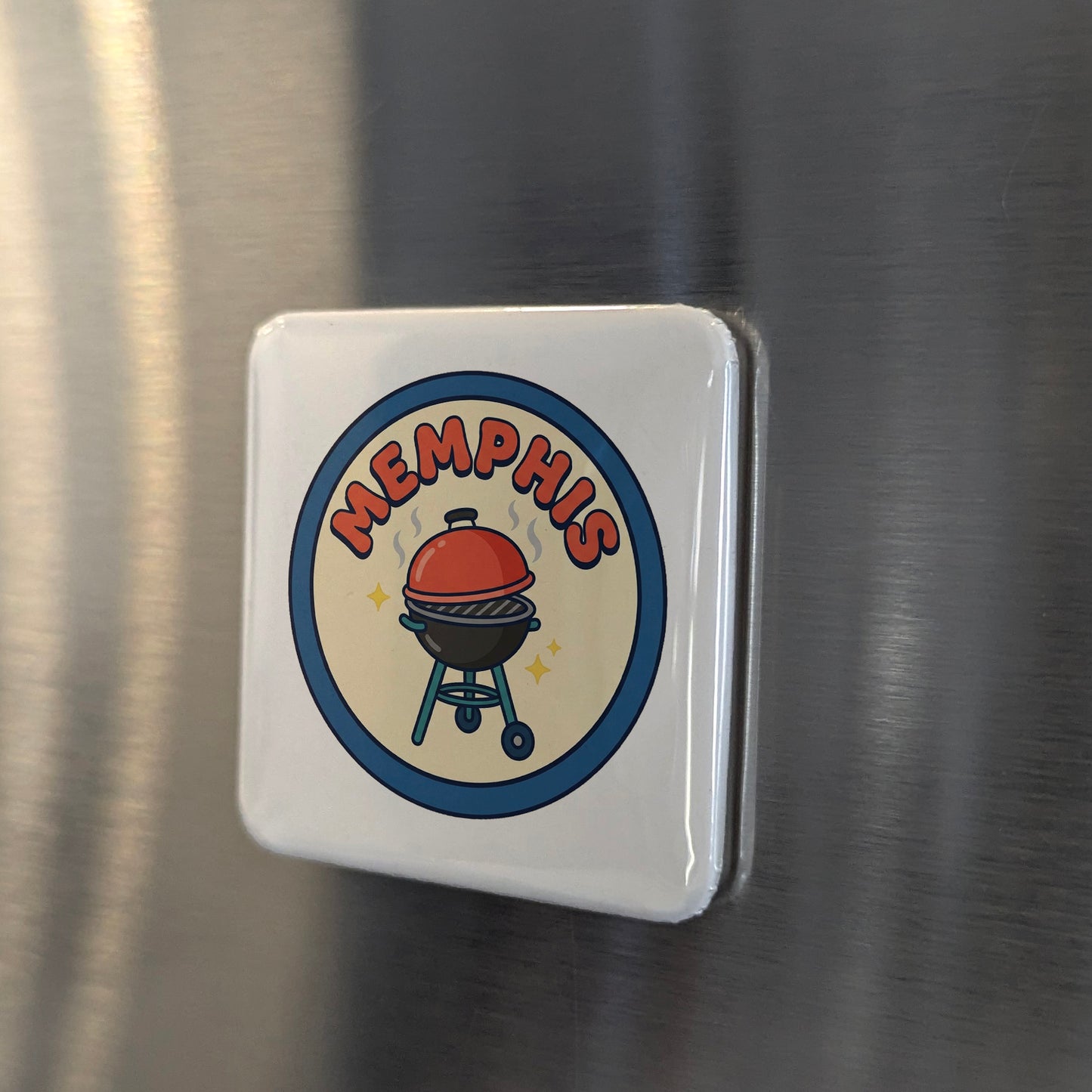 Memphis Tennessee Magnet | BBQ Capital | 2×2 | Made in Canada - PhiloPerse
