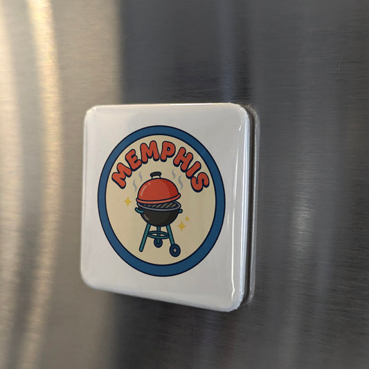 Memphis Tennessee Magnet | BBQ Capital | 2×2 | Made in Canada - PhiloPerse