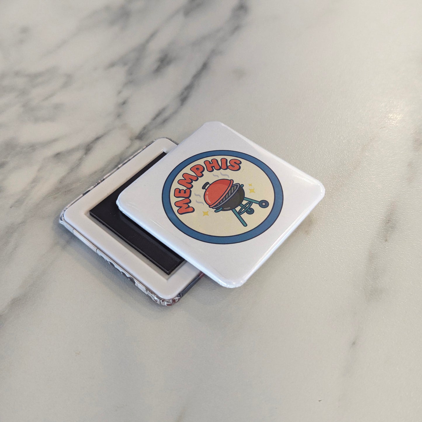 Memphis Tennessee Magnet | BBQ Capital | 2×2 | Made in Canada - PhiloPerse