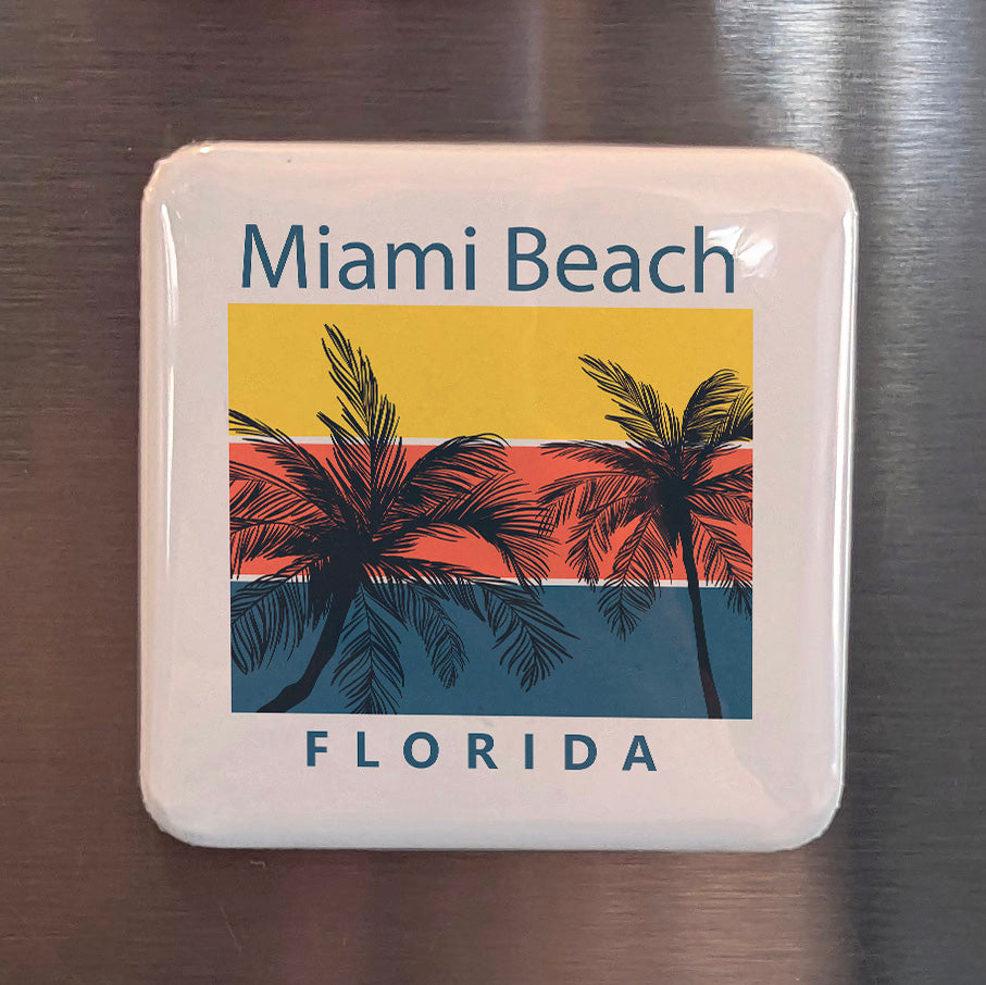 Miami Beach Florida Magnet | Magic City | 2×2 | Made in Canada - PhiloPerse