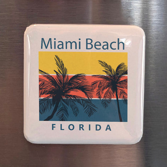 Miami Beach Florida Magnet | Magic City | 2×2 | Made in Canada - PhiloPerse