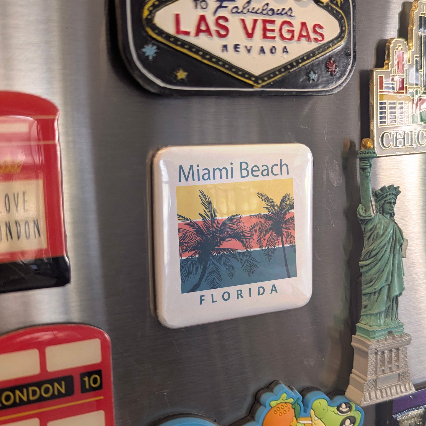 Miami Beach Florida Magnet | Magic City | 2×2 | Made in Canada - PhiloPerse