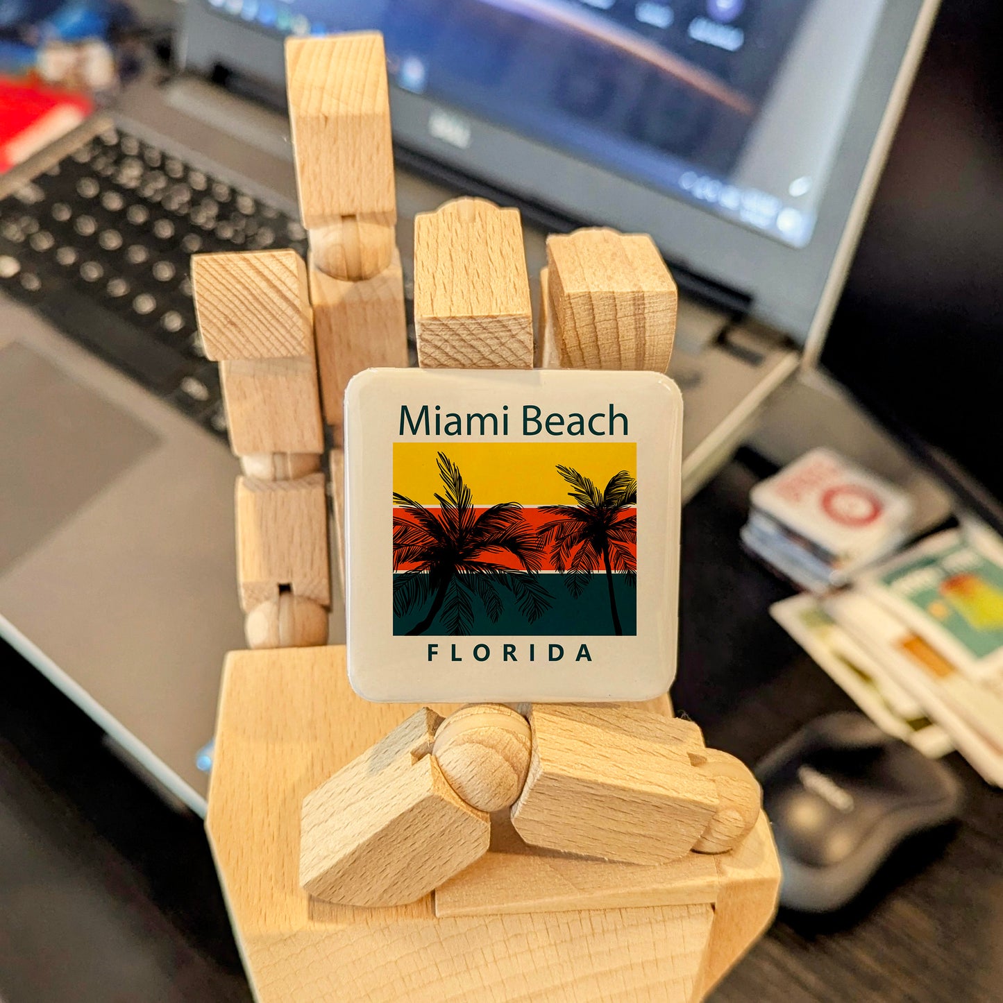 Miami Beach Florida Magnet | Magic City | 2×2 | Made in Canada - PhiloPerse