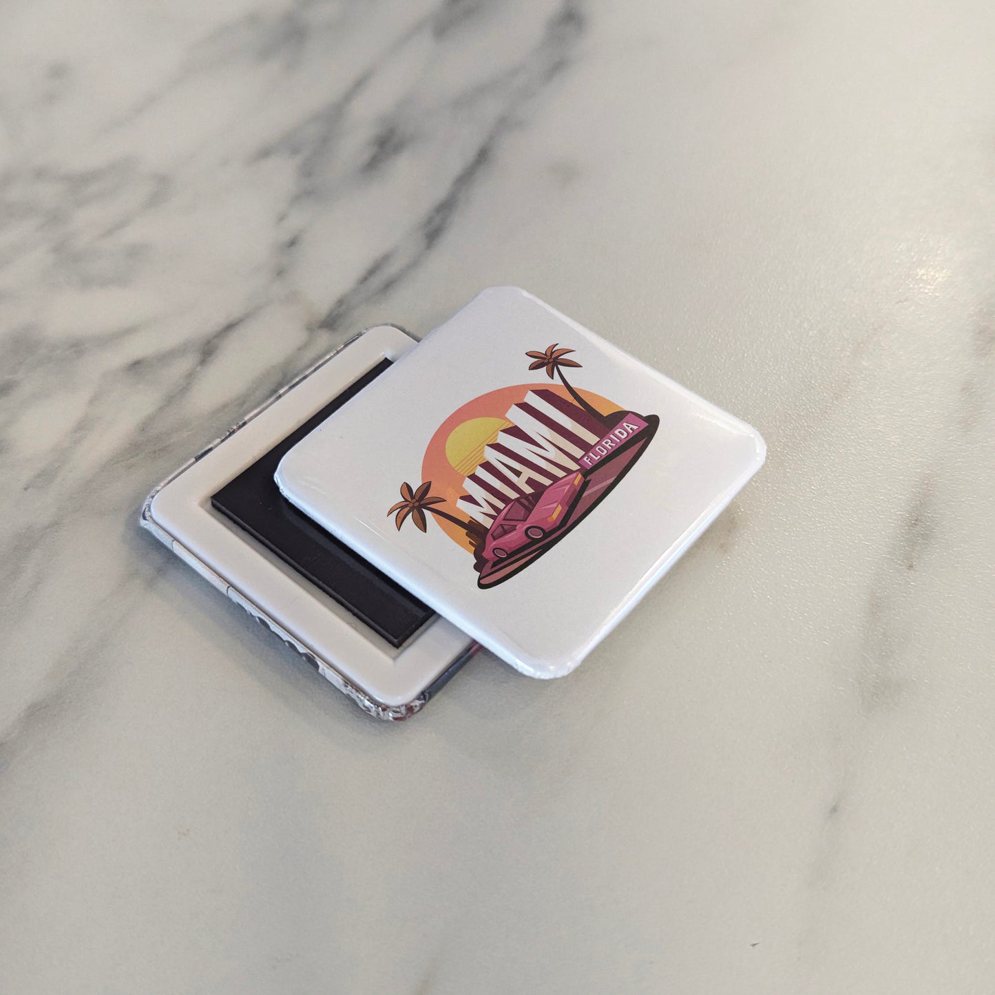 Miami Florida Magnet | Vice City Vibes | 2×2 | Made in Canada - PhiloPerse