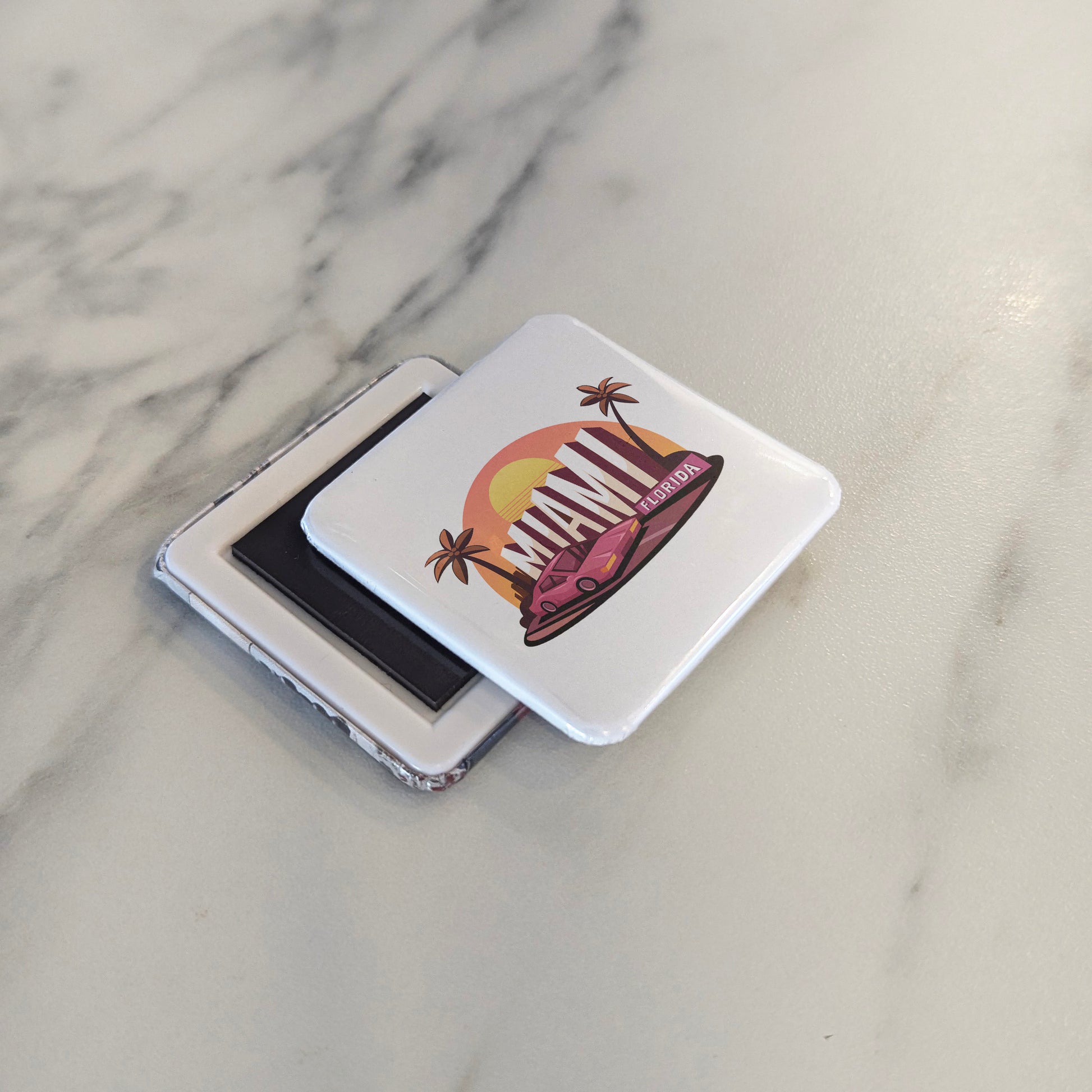 Miami Florida Magnet | Vice City Vibes | 2×2 | Made in Canada - PhiloPerse