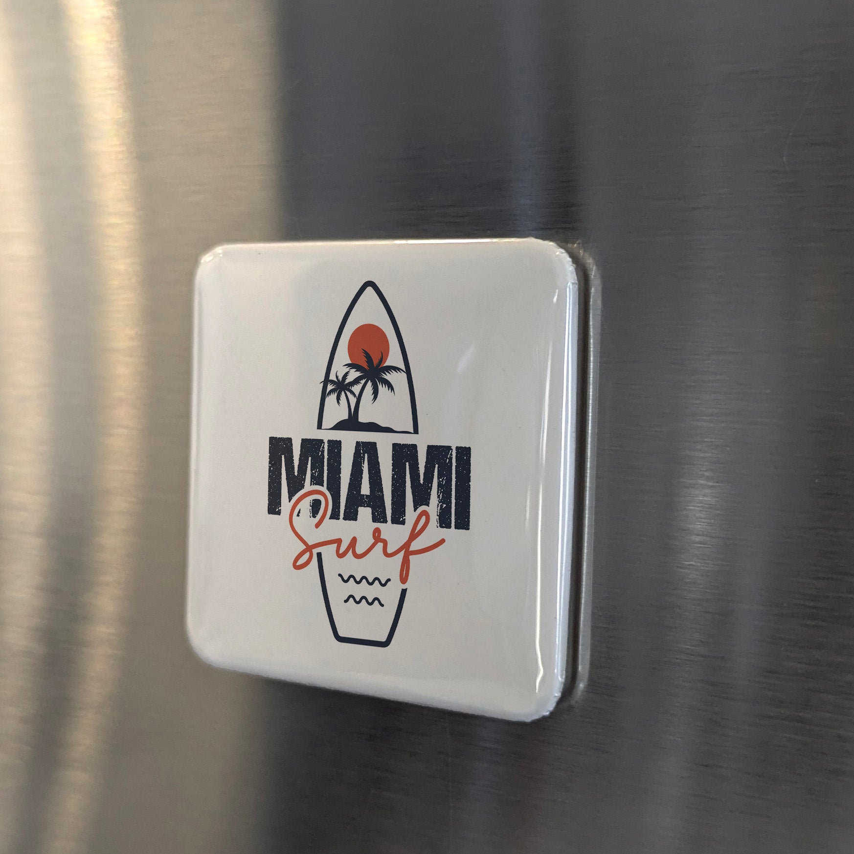 Miami Florida Magnet | Sun & Surf | 2×2 | Made in Canada - PhiloPerse